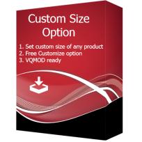Product Custom Size Option (VQMOD)
